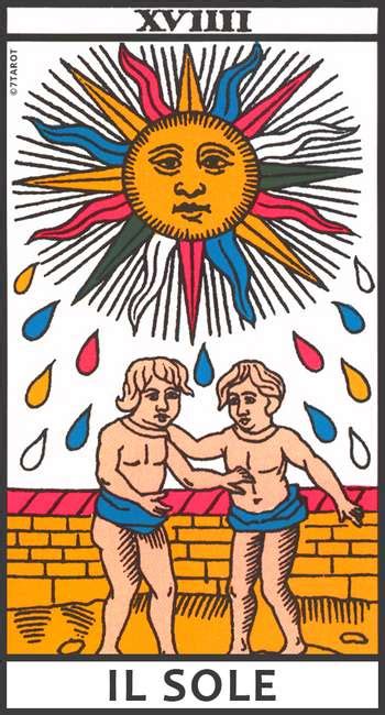 Illustrazione dei Tarocchi dell'Arcano del Sole