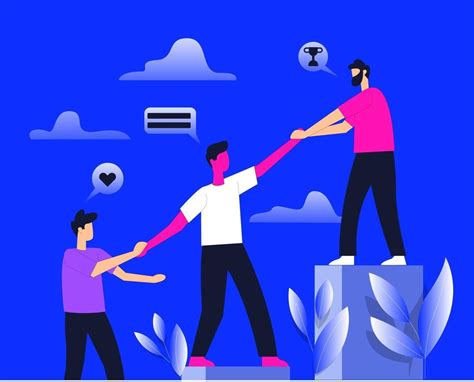 Illustrazione di persone che si aiutano a vicenda, simboleggiando l'empatia e la gestione delle relazioni