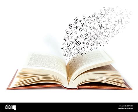 Libro aperto con lettere sfocate