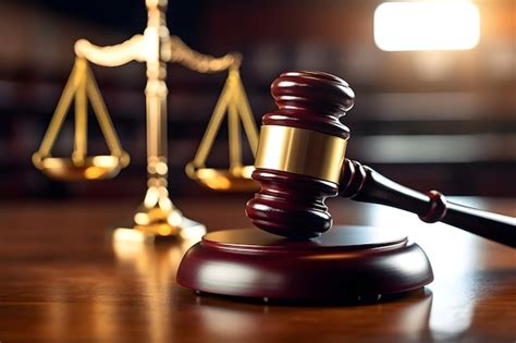 Illustrazione di un tribunale e martelletto