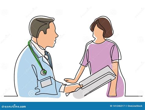 Illustrazione di un medico omeopata che consulta un paziente