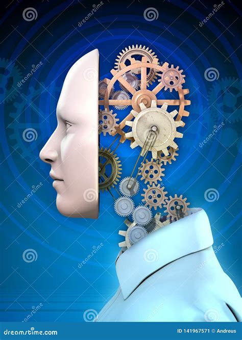 Illustrazione di una mente umana con diversi ingranaggi interconnessi