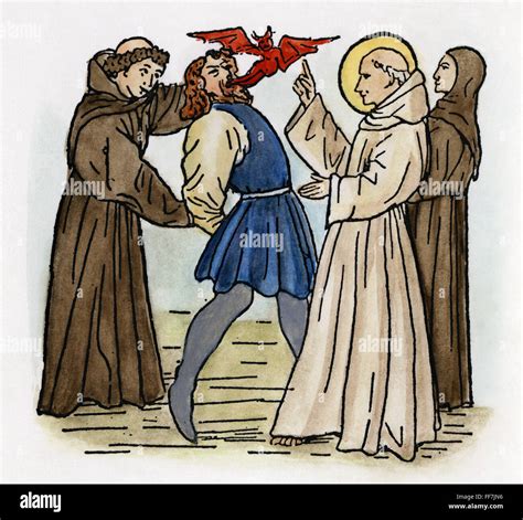 Illustrazione di un demone medievale