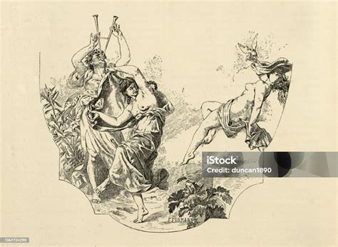 Raffigurazione di Dioniso e delle Menadi
