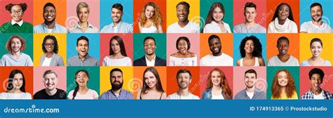 Mosaico di volti di studenti di diverse età