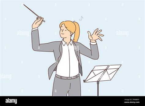 Illustrazione di un direttore d'orchestra che guida i musicisti