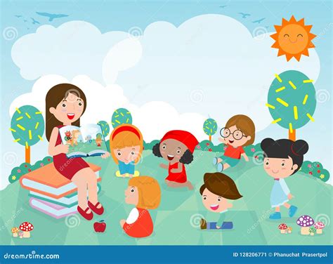 Bambini che ascoltano una storia