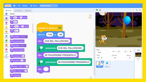Interfaccia di programmazione Scratch