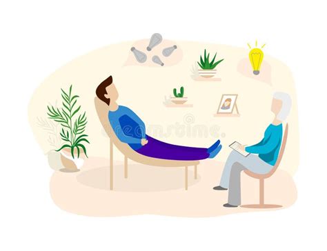 illustrazione di una persona che parla con uno psicoterapeuta