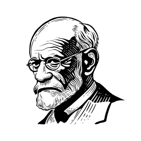Illustrazione di Sigmund Freud che studia un sogno