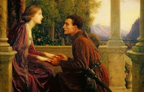 Illustrazione medievale di un amore malinconico