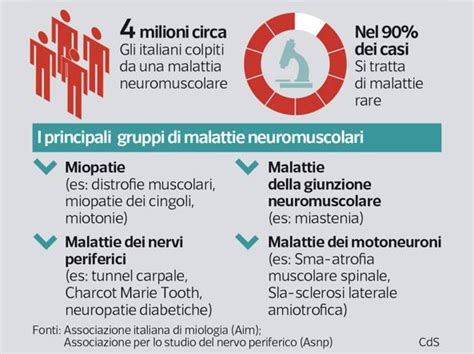 Schema delle principali malattie neuromuscolari pediatriche