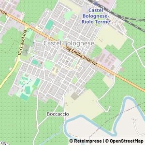 Mappa che indica Castel Bolognese e Bologna