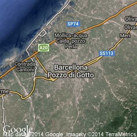 Mappa di Barcellona Pozzo di Gotto con evidenziate le vie dove si trovano gli studi degli psicologi menzionati