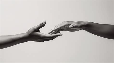 mano che guida altra mano verso oggetto