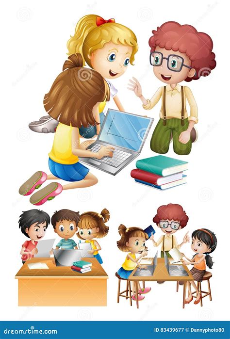 Bambini che studiano insieme