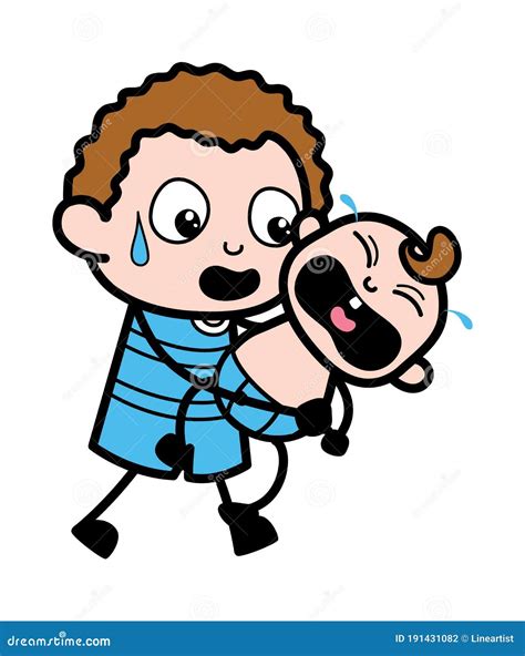 illustrazione di un bambino che piange