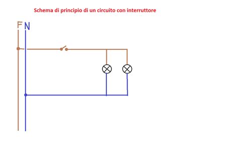 Schema elettrico di un interruttore