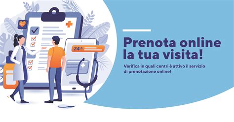 Schermata di una piattaforma di prenotazione sanitaria online