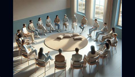 Persone sedute in cerchio in una stanza luminosa