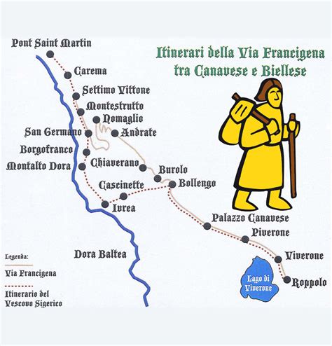Mappa del Canavese con evidenziate le sedi di Mastropietro (immaginaria)
