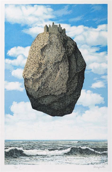 Illustrazione di René Magritte: Il castello dei Pirenei