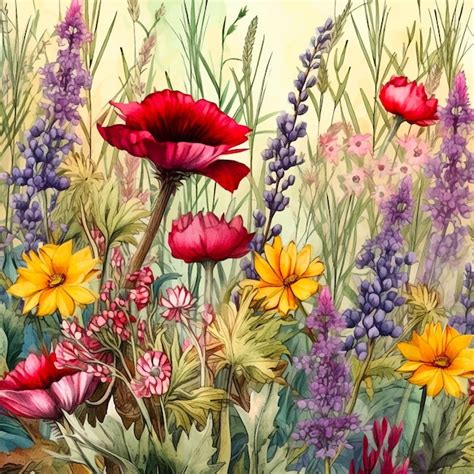 Fiori selvatici in un prato