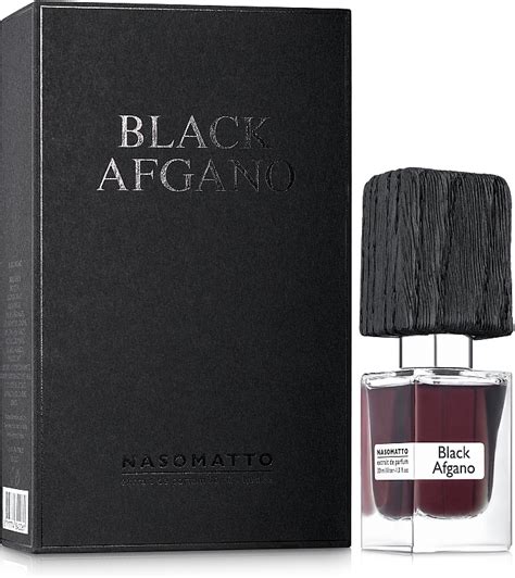 Flacone di profumo Nasomatto Black Afgano con tappo in legno bruciato