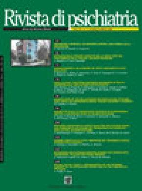 Copertina di una rivista scientifica di psichiatria.