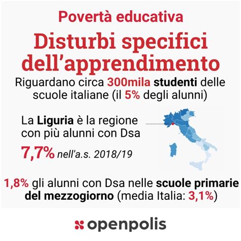 Mappa che mostra la distribuzione degli alunni con DSA in Italia