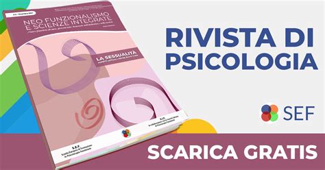 Copertina rivista scientifica di psicologia