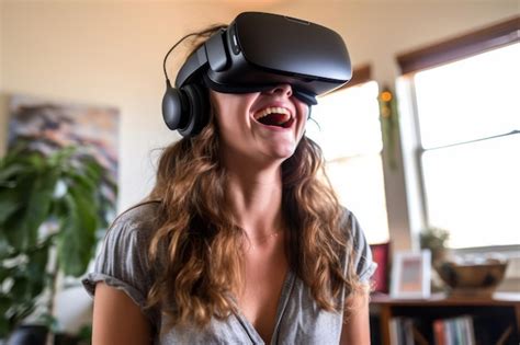 Immagine di un bambino che indossa un visore VR in un'aula scolastica virtuale