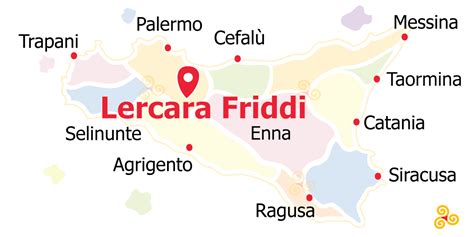 Mappa di Lercara Friddi con punti di interesse sanitari