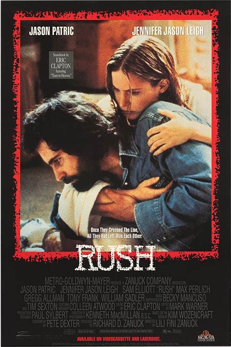 Locandina del film Rush con Jason Patric e Jennifer Jason Leigh