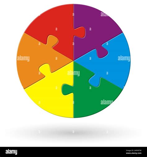 simbolo del puzzle con colori diversi