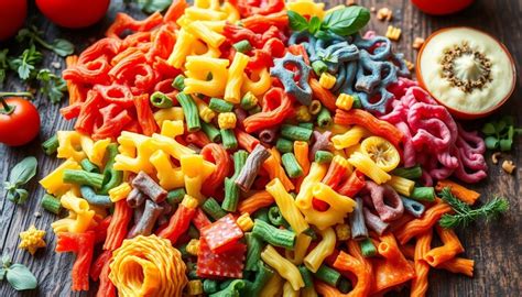 Esempi di pasta fresca colorata con ingredienti naturali