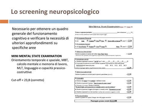 Esempio di test neuropsicologico per la memoria