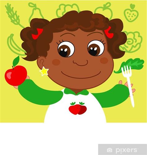 Bambina che mangia verdura