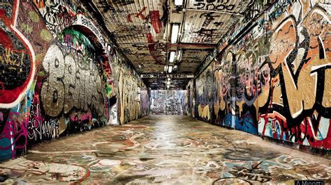 Icona hip hop underground con graffiti