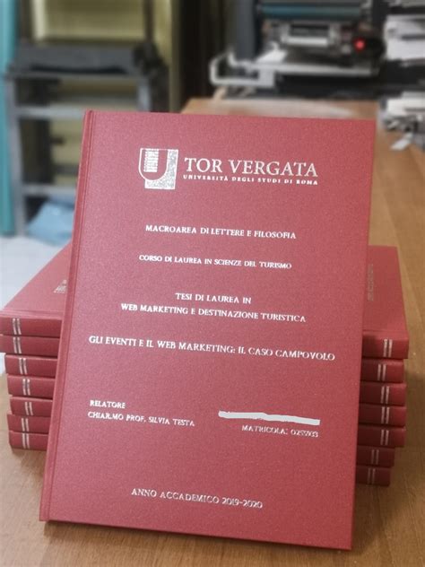 Esempio di rilegatura tesi