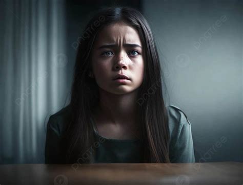 ragazza triste con cibo