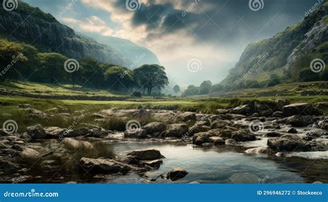 Un paesaggio etereo e sognante con riflessi d'acqua