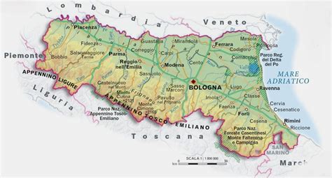 Mappa dell'Emilia-Romagna con evidenziate le sedi dei CDCD coinvolti nel progetto di telemedicina