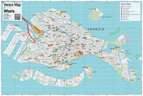 mappa di Venezia con indicazione della sede