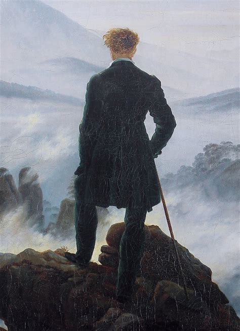 Il Viandante sul Mare di Nebbia di Caspar David Friedrich