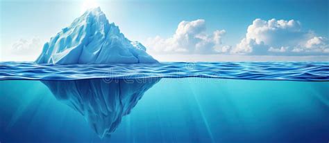Illustrazione di un iceberg, con la punta che rappresenta la coscienza e la massa sommersa l'inconscio.