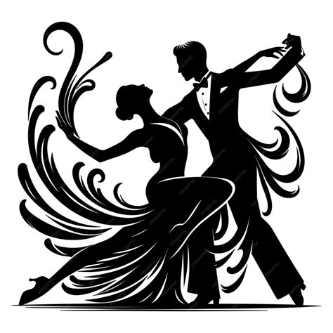 Coppia elegante che balla in un ambiente lussuoso