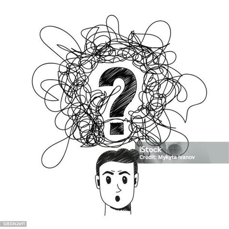 Illustrazione di una persona confusa davanti a una scena ripetuta