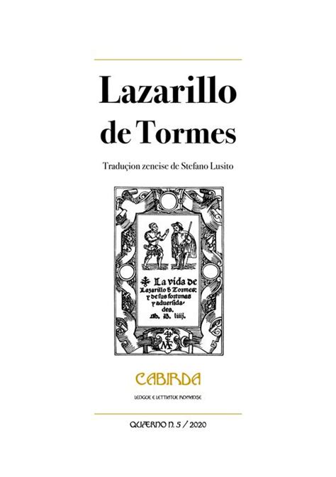 Copertina storica di Lazarillo de Tormes